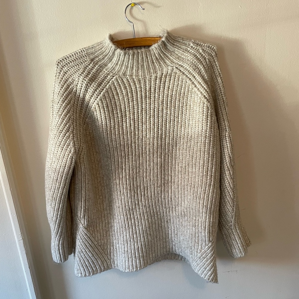 Women’s cream crew neck sweater, Walmart